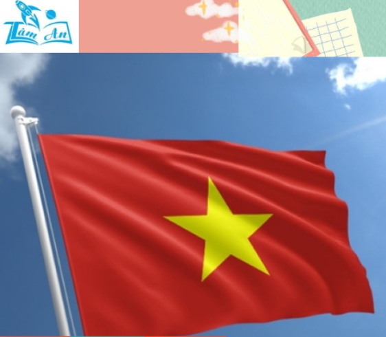 Lá cờ đỏ sao vàng - Cờ Tổ quốc Việt Nam kích thước 0.8x1.2m- Tâm An Books